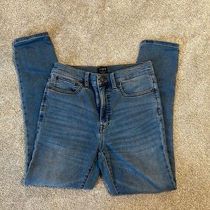 J. Crew 9” High-Rise Skinny jeans size 27